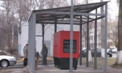 Установка резервного источника электроснабжения на территории Киевской клинической больницы № 9